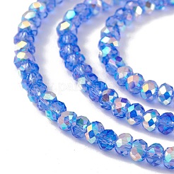 Transparent Electroplate Glass Beads Strands&nbsp;EGLA-F156-AB07