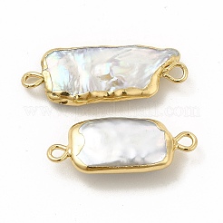 Baroque Natural Keshi Pearl Connector Charms&nbsp;PEAR-P004-06KCG