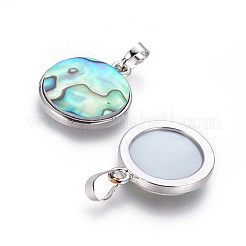 Abalone Shell/Paua Shell Pendants&nbsp;SSHEL-L008-74P