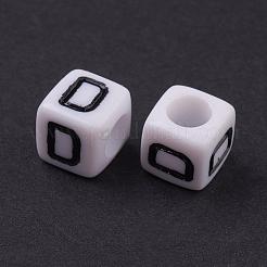 Acrylic Horizontal Hole Letter Beads&nbsp;PL37C9308-D