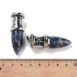 Natural Blue Spot Jasper Pointed Big Pendants&nbsp;G-B077-02P-07
