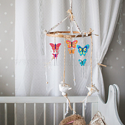 DIY Wood Butterfly Wind Chime Making Kits&nbsp;DIY-FH0010-13