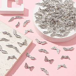 100Pcs 10 Styles Tibetan Style Alloy Fairy Wing Beads&nbsp;TIBEB-CJ0001-27
