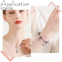 54Pcs 9 Styles Tibetan Style Alloy European Dangle Charms&nbsp;FIND-CA0005-59