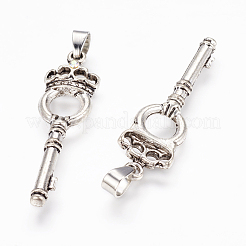 Tibetan Style Alloy Rhinestone Pendants&nbsp;PALLOY-P143-39AS