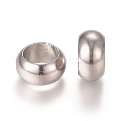 Tarnish Resistant 201 Stainless Steel European Beads&nbsp;STAS-L238-017P