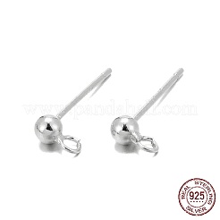925 Sterling Silver Ear Stud Findings&nbsp;STER-K167-042B-S