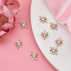 Brass Clear Cubic Zirconia Connector Charms&nbsp;KK-BBC0002-18