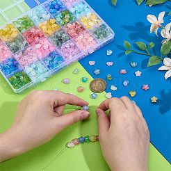 960Pcs Frosted Transparent Acrylic Beads&nbsp;OACR-PH0004-73