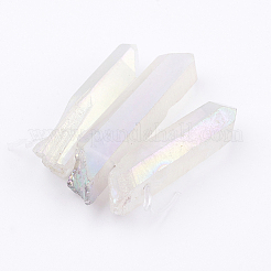 Electroplated Natural Quartz Crystal Graduated Beads Strands&nbsp;LS-G-P315-A10