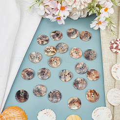 40Pcs 2-Hole Shell Buttons&nbsp;BUTT-GO0001-10