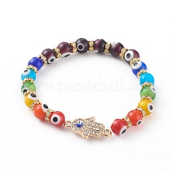 Chakra Stretch Bracelets & Chain Bracelets Sets&nbsp;BJEW-JB06193