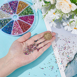 10 Sets 10 Colors Glass DIY Nail Art Decoration Mini Glass Beads&nbsp;GLAA-PH0004-30