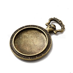 Vintage Tibetan Style Alloy Pendant Cabochon Settings&nbsp;TIBEP-M018-31AB-NF