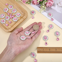 16Pcs Alloy Rhinestone Cabochons&nbsp;ALRI-FG0001-05D