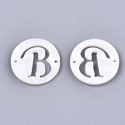 Natural Freshwater Shell Links Connectors&nbsp;SHEL-S276-120B