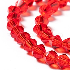 Faceted Bicone Glass Beads Strands&nbsp;EGLA-P017-4mm-M