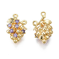 Brass Micro Pave Cubic Zirconia Pendants&nbsp;KK-N231-231