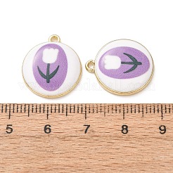 Plating Eco-Friendly Printed Alloy Pendants&nbsp;AL-CBAE25B-01E-G