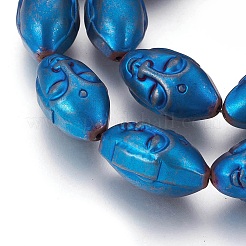 Electroplated Non-magnetic Synthetic Hematite Beads Strands&nbsp;G-P392-M01
