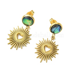 304 Stainless Steel Stud Dangle Earrings&nbsp;EJEW-JE07311-01