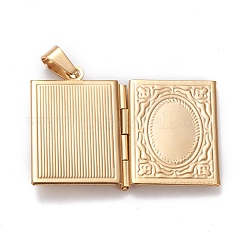 304 Stainless Steel Locket Pendants&nbsp;STAS-K197-02G