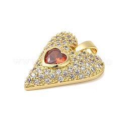 Rack Plating Brass & Cubic Zirconia Pendants&nbsp;KK-S372-14G