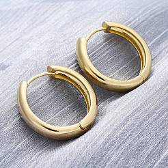 Brass Huggie Hoop Earrings&nbsp;EJEW-F260-01B-G