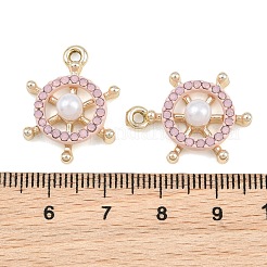 Alloy & Resin & ABS Plastic Pearl Pendants&nbsp;RE-CBA415D-37G