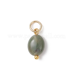 Natural Indian Agate Oval Charms&nbsp;PALLOY-JF04942