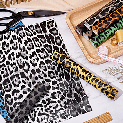 9 Colors Laser PU Leather Leopard Print Fabric&nbsp;DIY-BC0001-79