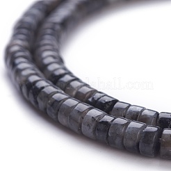 Natural Black Larvikite Beads Strands&nbsp;G-H230-27