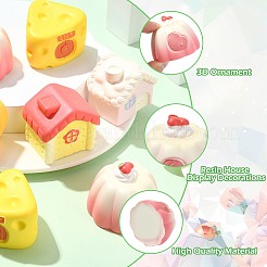 10Pcs 5 Styles Resin House Display Decorations&nbsp;AJEW-CJ0001-79