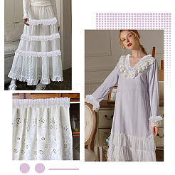 10M Polyester Polka Dot Lace Ribbons&nbsp;OCOR-GF0003-35A
