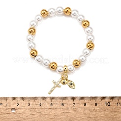 Brass Stretch Bracelets&nbsp;BJEW-C098-07A