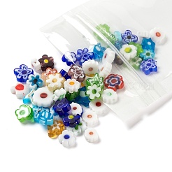 30Pcs Handmade Millefiori Glass Beads&nbsp;LAMP-FS0001-02C