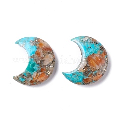 Assembled Natural Orange Quartz & Synthetic Turquoise Cabochons&nbsp;G-K317-B01