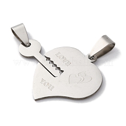 201 Stainless Steel Pendants&nbsp;STAS-Q342-52P