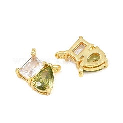Brass Pave Cubic Zirconia Charms&nbsp;CU-CBA6A75-03G-11