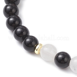 Natural & Synthetic Mixed Gemstone Beads Stretch Bracelets for Men Women&nbsp;BJEW-JB12514