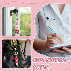 27Pcs 27 Styles Nurses' Day Silicone Focal Beads&nbsp;SIL-GA0001-32