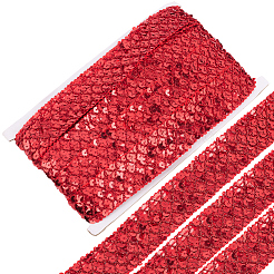 Polyester with PT Paillette Lace Trim Ribbon&nbsp;OCOR-WH20073-01A