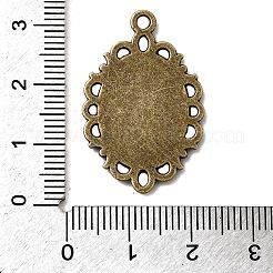 Filigree Wrap Oval Alloy Pendant Cabochon Settings&nbsp;X-PALLOY-N0088-16AB-NF