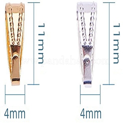 Brass Snap on Bails&nbsp;KK-PH0034-43