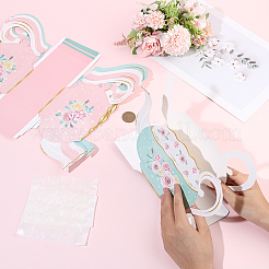 12Pcs 4 Styles Teapot Shaped Paper Bouquet Packing Boxes&nbsp;DIY-SP0006-40
