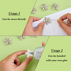 20Pcs Star Rhinestone Cloth Patches&nbsp;DIY-FG0010-20