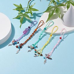 Braided Nylon Cord Macrame Pouch Pendant Decorations&nbsp;AJEW-JB01127