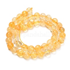 Natural Citrine Beads Strands&nbsp;G-F820-K04-8mm