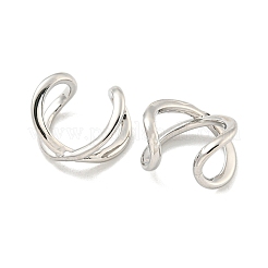 Rack Plating Brass Cuff Earrings for Women&nbsp;EJEW-C098-01P