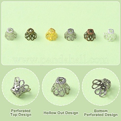 600PCS 6Colors Iron Bead Caps&nbsp;IFIN-YW0003-06